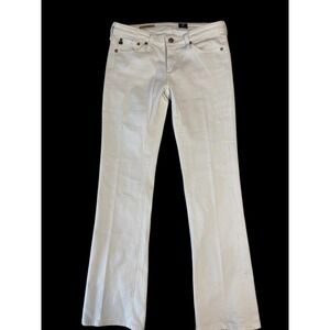 AG Adriano Goldschmied The Angel Boot Cut Jeans Womens 27R White Stretch Denim